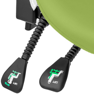 Silla de cosméticos con respaldo rotatorio Berlín ajustable - Verde