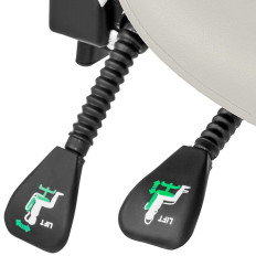 Cadeira de cosméticos com backrest rotativo Berlim ajustável - bege