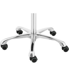 Cosmetic chair with backrest Adjustable Davos - White wood