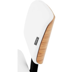 Cosmetische stoel met Rugleuning Verstelbare Davos - White Wood