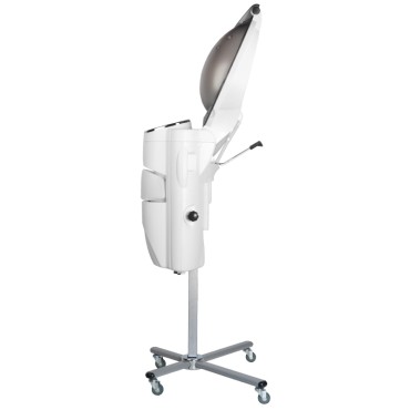 Sauna coiffure sur pied blanc Gabbiano avec ozone actif — vue latérale