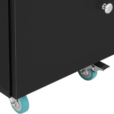 Desk Cosmetic Manikyyripöytä kaapit pyörillä 120 x 51,5 x 81 cm musta