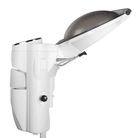 Gabbiano white standing hairdressing sauna with active ozone — side view