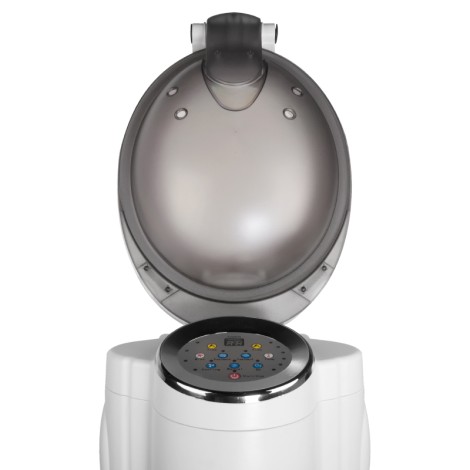 Gabbiano white standing hairdressing sauna with active ozone — front view