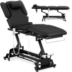 Lit Table cosmétique pour massage électrique 3 moteurs 250 kg nantes - noir