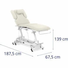 Table cosmétique de lit pour massage électrique 3 moteurs 250 kg nantes - beige