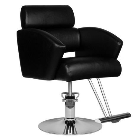 Poltrona da Barbiere Hair System HS02 Nera — vista laterale