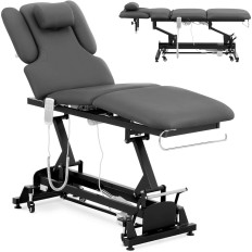 Table cosmétique de lit pour massage électrique 3 moteurs 250 kg nantes - gris