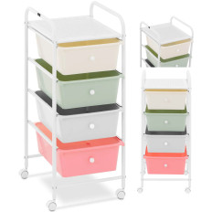 Assistente per il bagno del bagno Cosmetico 4 cassetti 36 x 32 x 76 cm - colorato