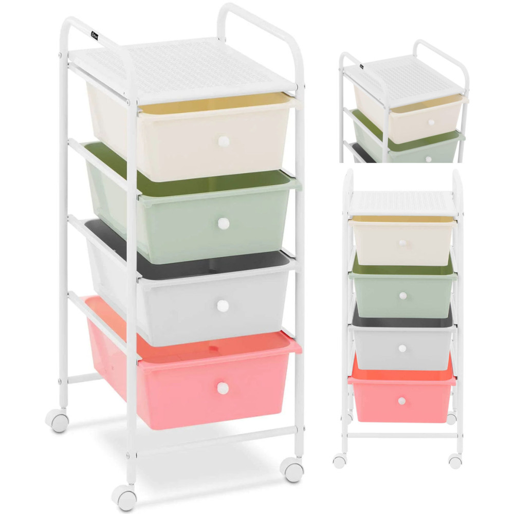 Kosmetischer Helfer Badezimmer Helfer 4 Schubladen 36 x 32 x 76 cm - Buntes