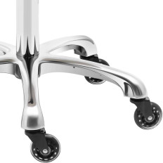 Stolička Stool Cosmetic HKL s operadlom na kolesách do 150 kg Wells Prášok Pink