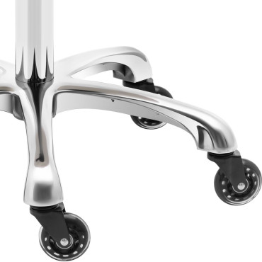 Juhitoolide väljaheide kosmeetiline hoker seljatoega ratastega kuni 150 kg Wells tumehall