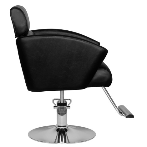 Poltrona da Barbiere Hair System HS02 Nera — vista laterale