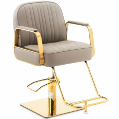 Kapper's kapper. Cosmetisch met een voetenbank Physa Staunton - grijs met goud