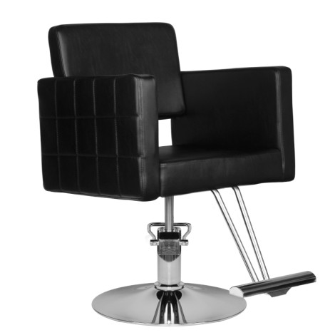 Hair System frisørstol HS33 sort — fra siden
