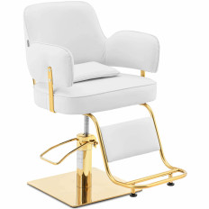 Barber's hairdresser. Cosmetic with a footstool Physa OSSTT - white with gold