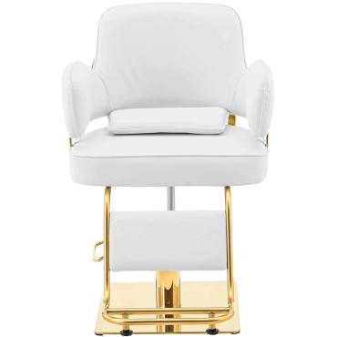 Barber's hairdresser. Cosmetic with a footstool Physa OSSTT - white with gold