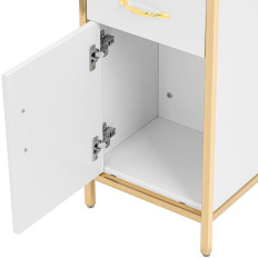 Cosmetische kast 1 kast 2 laden 30 x 35 x 80 cm - wit goud