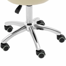 Cosmetische stoel met rotatie op wielen 46-60 cm Ascona - Dark Beige