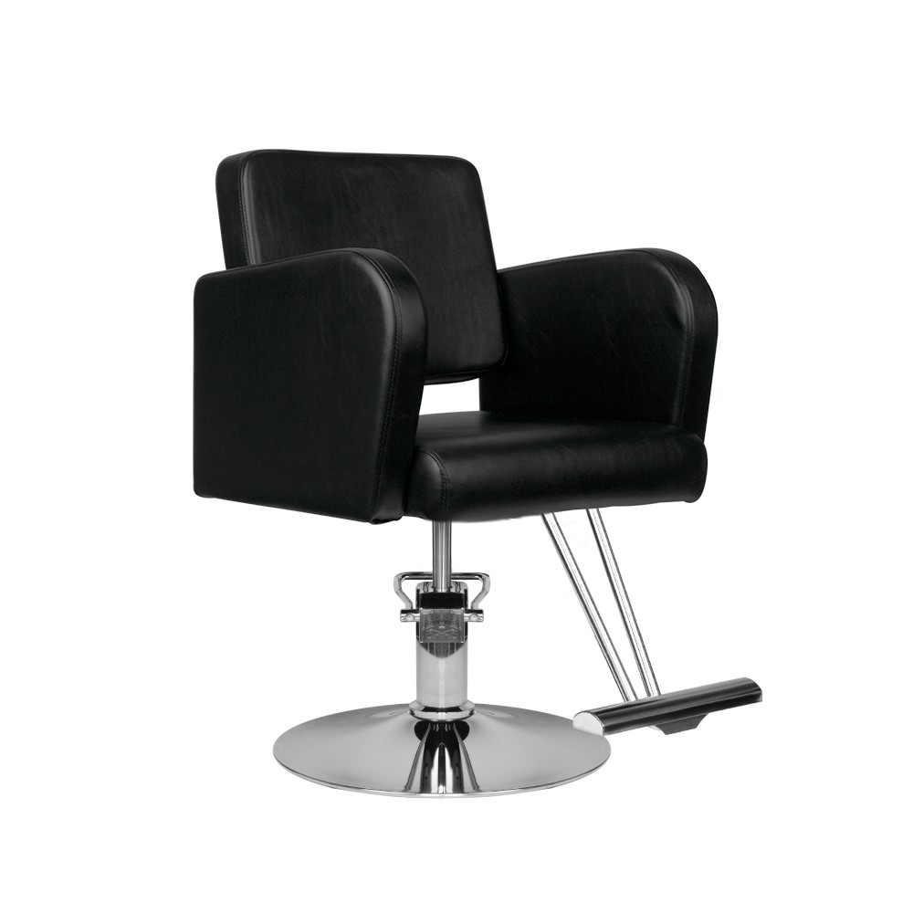 Frizerska stolica Hair System HS92 crna — bočni pogled