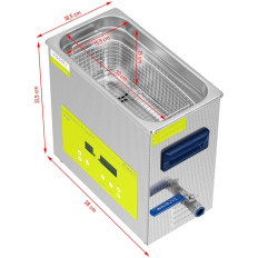 Ultrazvočna kopel LED čistilec 6,5 L 180 W
