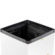 Contenitore bin per smistamento rifiuti spazzatura 60 l - plastica metallica