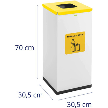 Bin Container för sortering av avfallsavfall 60 l - metallplast