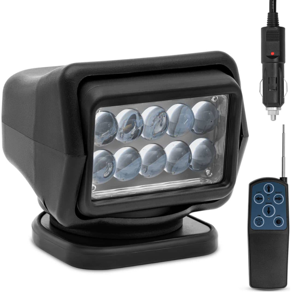 Pesquisa de pesquisa LED com base magnética e controle remoto no carro 9-32 v 50 w