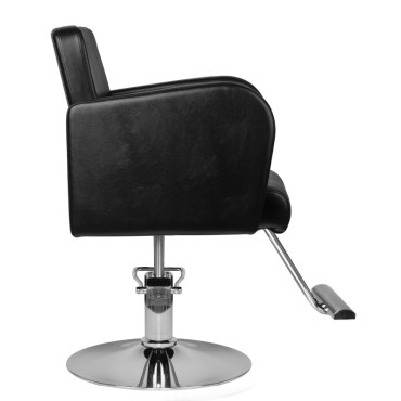 Hair System kappersstoel HS92 zwart — zijaanzicht