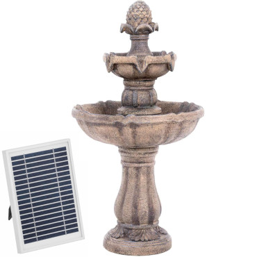 Fonte. Cascata de jardim. Solar. 3 nível 44 x 44 x 82 cm 3 w