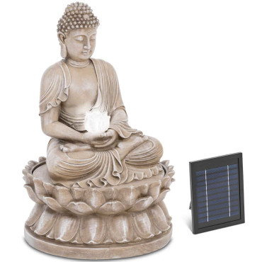 Βρύση. Ηλιακός κήπος Cascade με LED Buddha Lighting 2 W