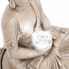 Springvand. Solar Garden Cascade med LED Buddha Lighting 2 W
