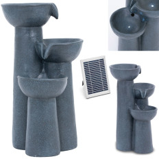 Solargarten-Kaskadenbrunnen mit LED-Beleuchtung 3 Schüsseln 3 W