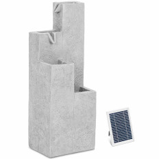 Fonte de cascata de jardim solar com iluminação LED 4 colunas 3 W
