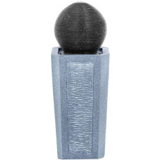 Solární zahrada kaskádová fontána s osvětlením LED míč na sloupec 3 W