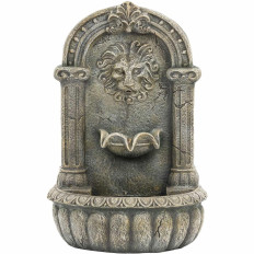 Fountain. Garden cascade. Solar tree with LED lighting. Lion's head 2 W