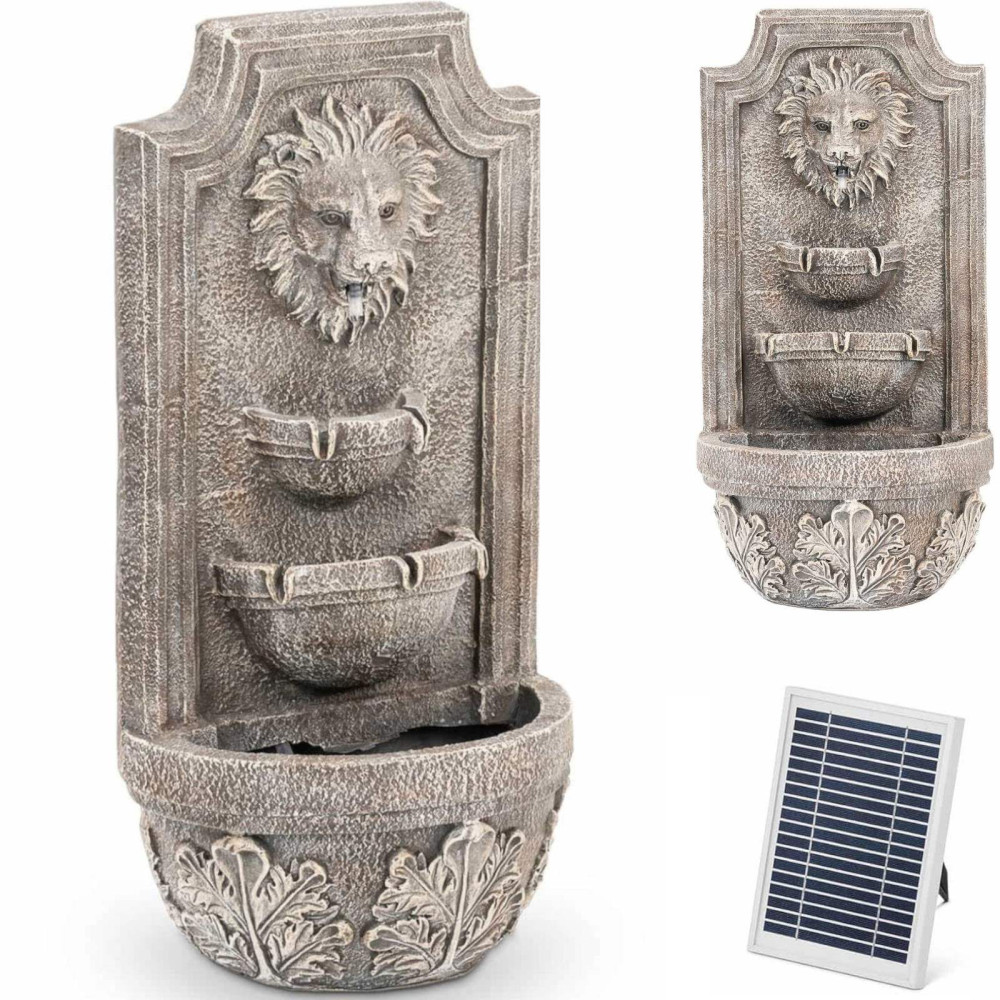 Solárna záhradná fontána s LED osvetlením 3 úrovne Lion Head 3 W