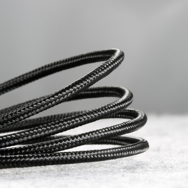Trpežni elastični kabel USB Microurousb QC3.0 2.4a 0,5m črna in siva