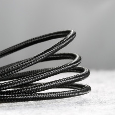 Trpežni elastični kabel USB Microurousb QC3.0 2.4a 0,5m črna in siva
