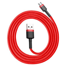 Duurzame elastische kabel USB Microurb QC3.0 2.4A 1M rode kabel