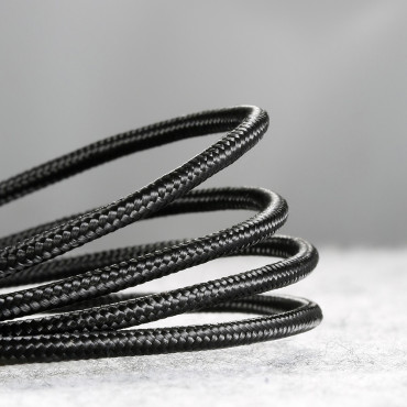 Trpežni elastični kabel USB Microurousb QC3.0 2.4A 1M črna in siva