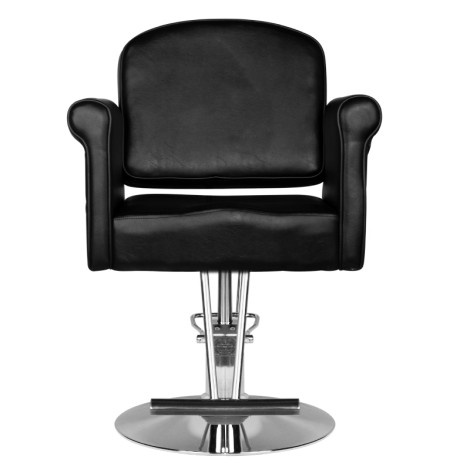 Poltrona parrucchiere Hair System HS69 nero — vista frontale