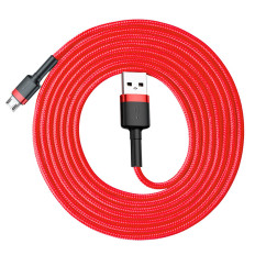 Holdbar elastisk kabel USB MicroUSB 1.5A 2M Red Cable