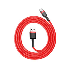 Kestävä joustava kaapeli USB-C QC3.0 USB-kaapeli 3a 1m punainen