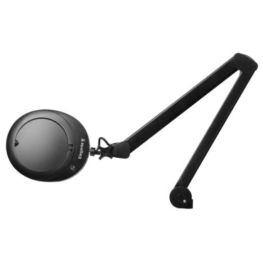 Elegante 6025 60 LED SMD 5D čierna zväčšovacia lampa s tripodom — bočný pohľad