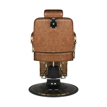 Gabbiano Barbierstuhl Boss Old Leather hellbraun — Rückansicht