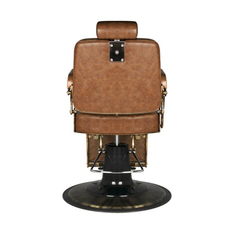 Gabbiano Barbierstuhl Boss Old Leather hellbraun — Rückansicht