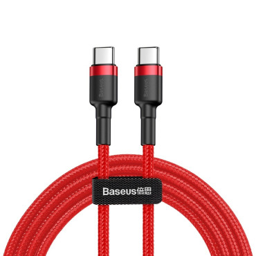 Durable elastisk kabel USB-C PD PD 2.0 60W 20V 3A QC3.0 2m röd