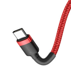 Cable elástico duradero USB-C PD PD 2.0 60W 20V 3A QC3.0 2M ROJO