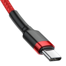Slitesterkt elastisk kabel USB-C PD PD 2.0 60W 20V 3A QC3.0 2M RED